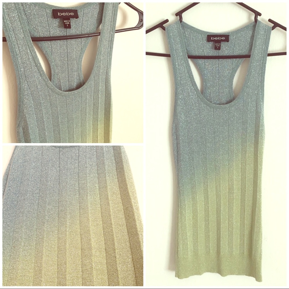 bebe Ombré knit racer back top